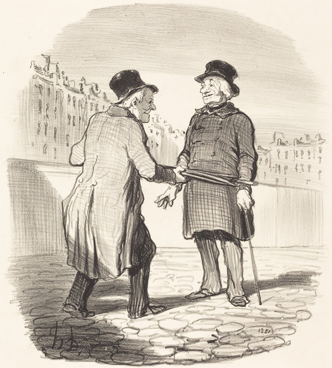 Estou prendendo você, assunto ruim... de Honoré Daumier