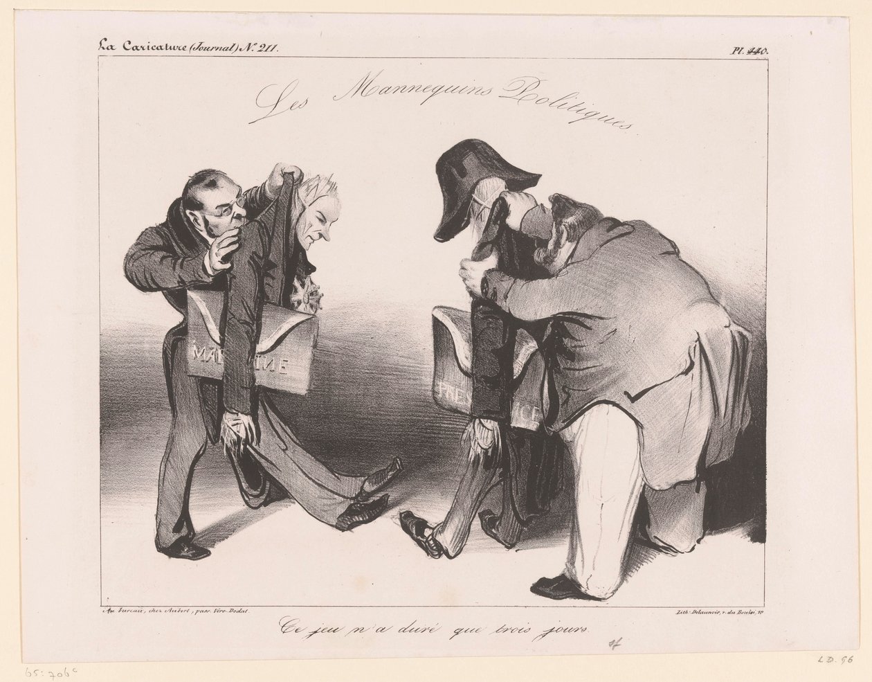 Caricatura da marinha e da presidência de Honoré Daumier