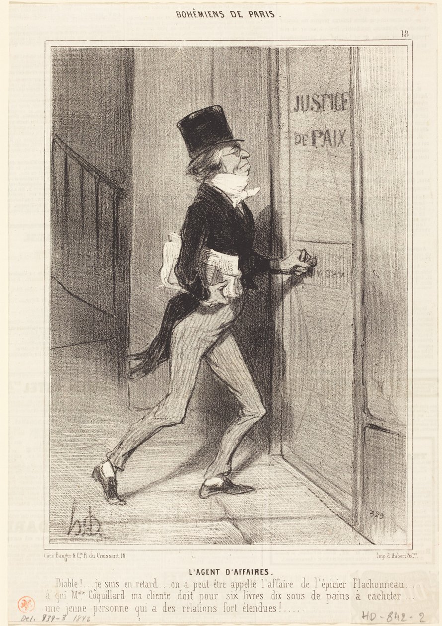 O agente de negócios de Honoré Daumier