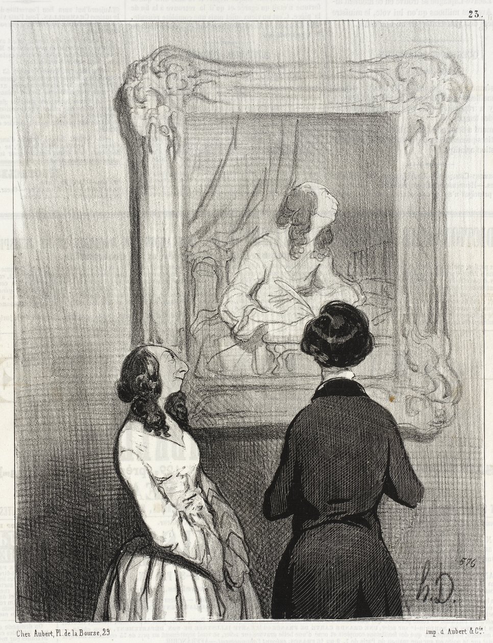 «O artista representou-me no momento em que escrevo...» de Honoré Daumier