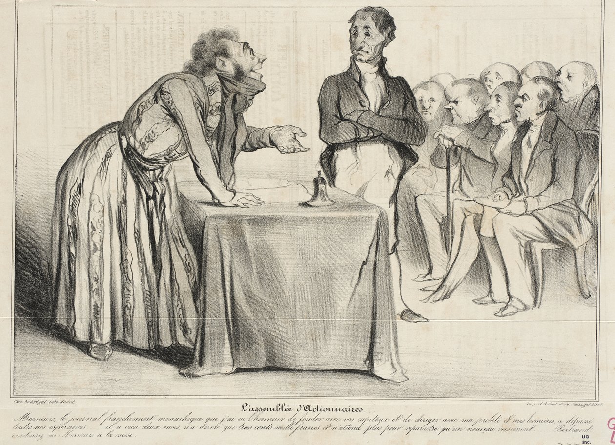 A assembleia de acionistas de Honoré Daumier