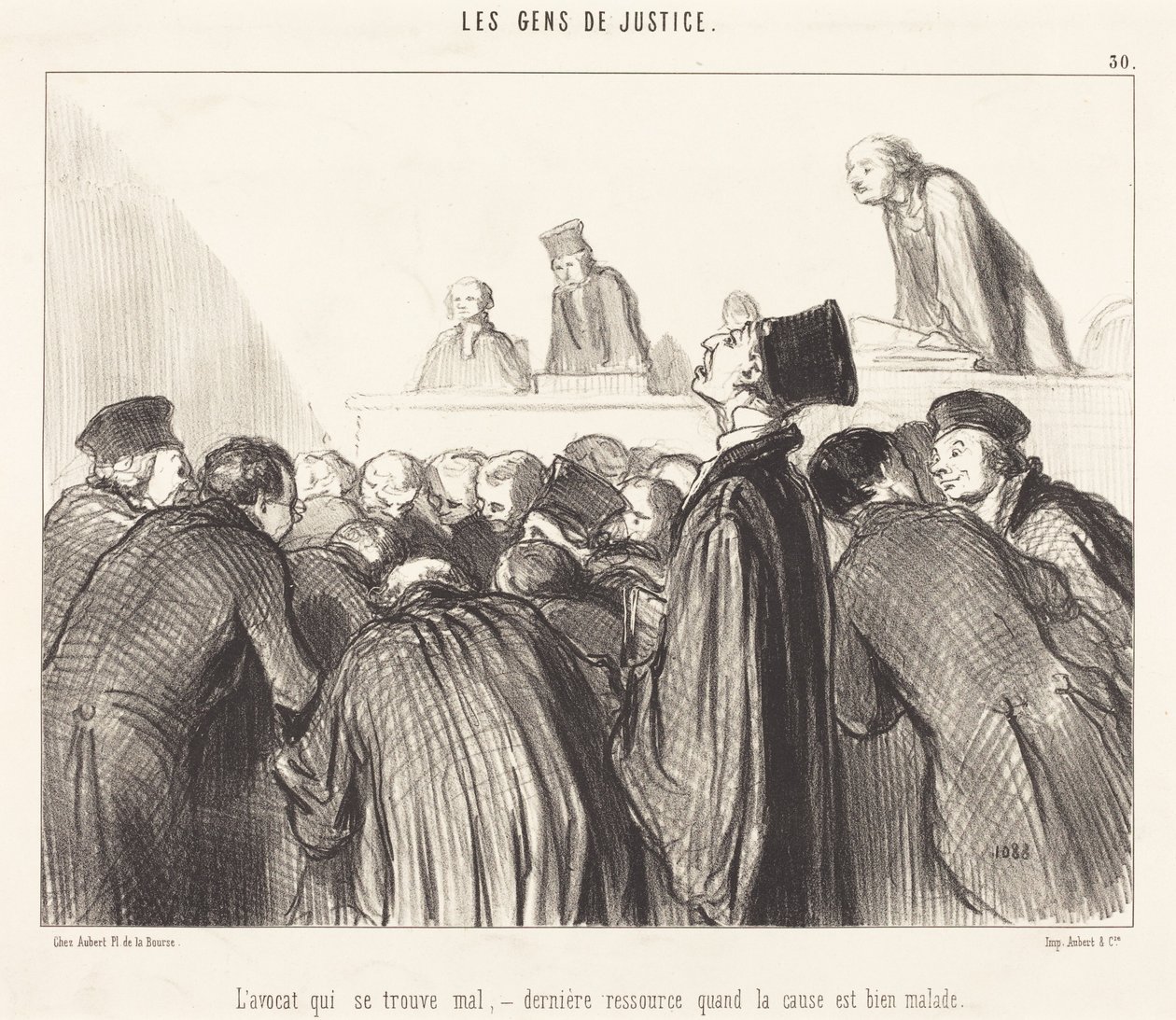 O advogado que se sente mal de Honoré Daumier