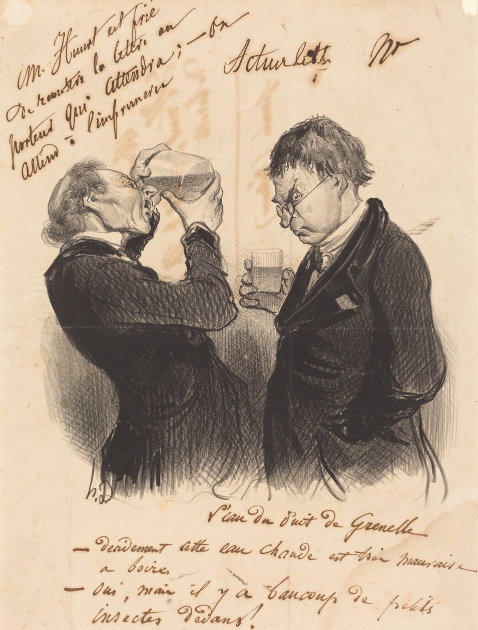 A água do poço de Grenelle de Honoré Daumier