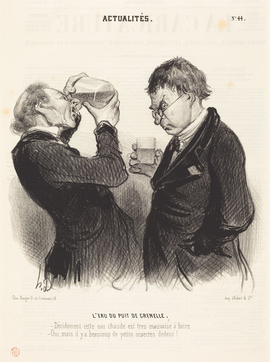 A água do poço de Grenelle de Honoré Daumier