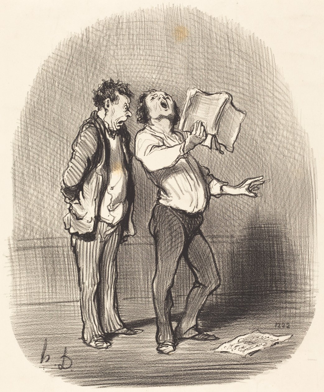 O inconveniente de ter um amigo melómano de Honoré Daumier