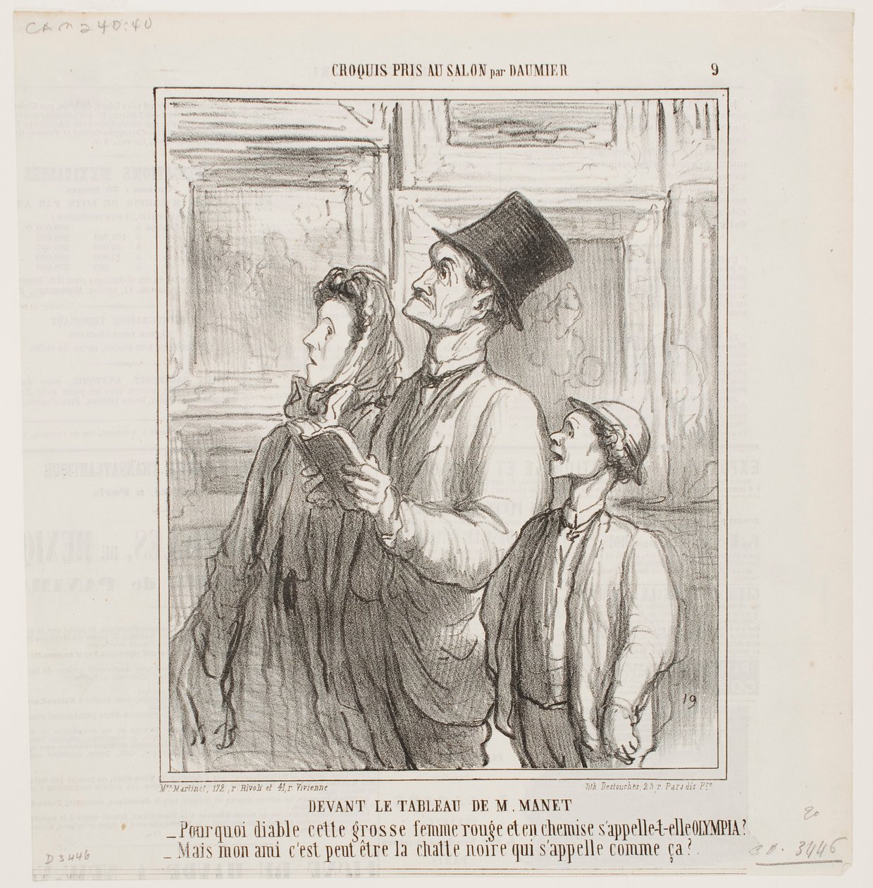 A olhar para a pintura de Manet de Honoré Daumier