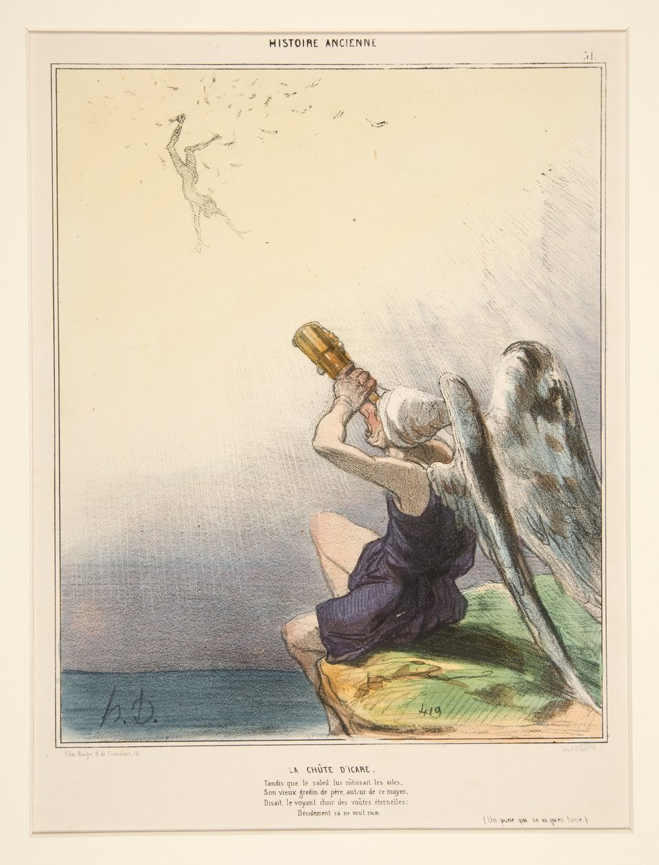 A queda de Ícaro, de Histoire Ancienne de Honoré Daumier