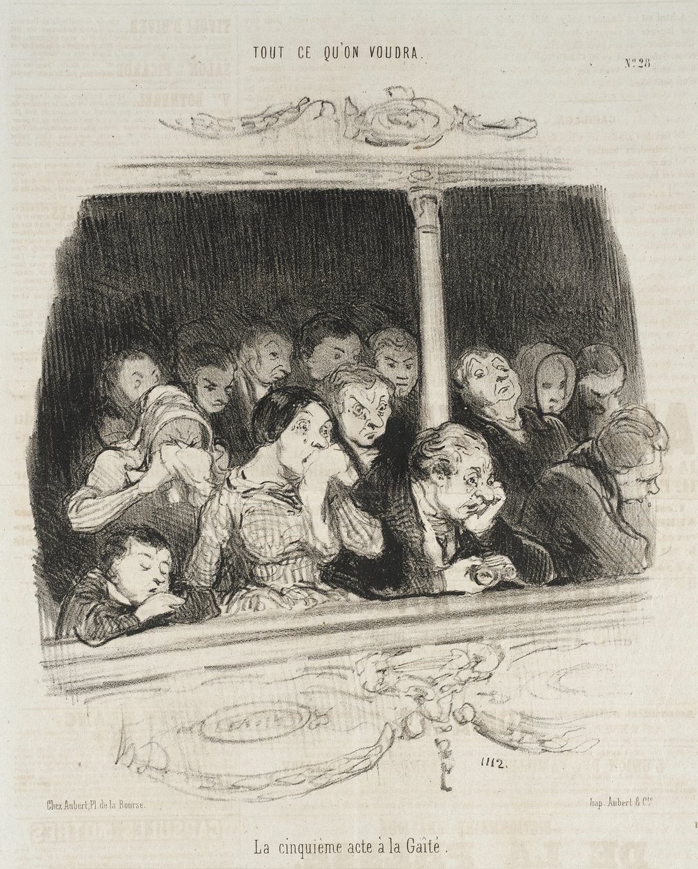 O quinto acto no Gaîté de Honoré Daumier