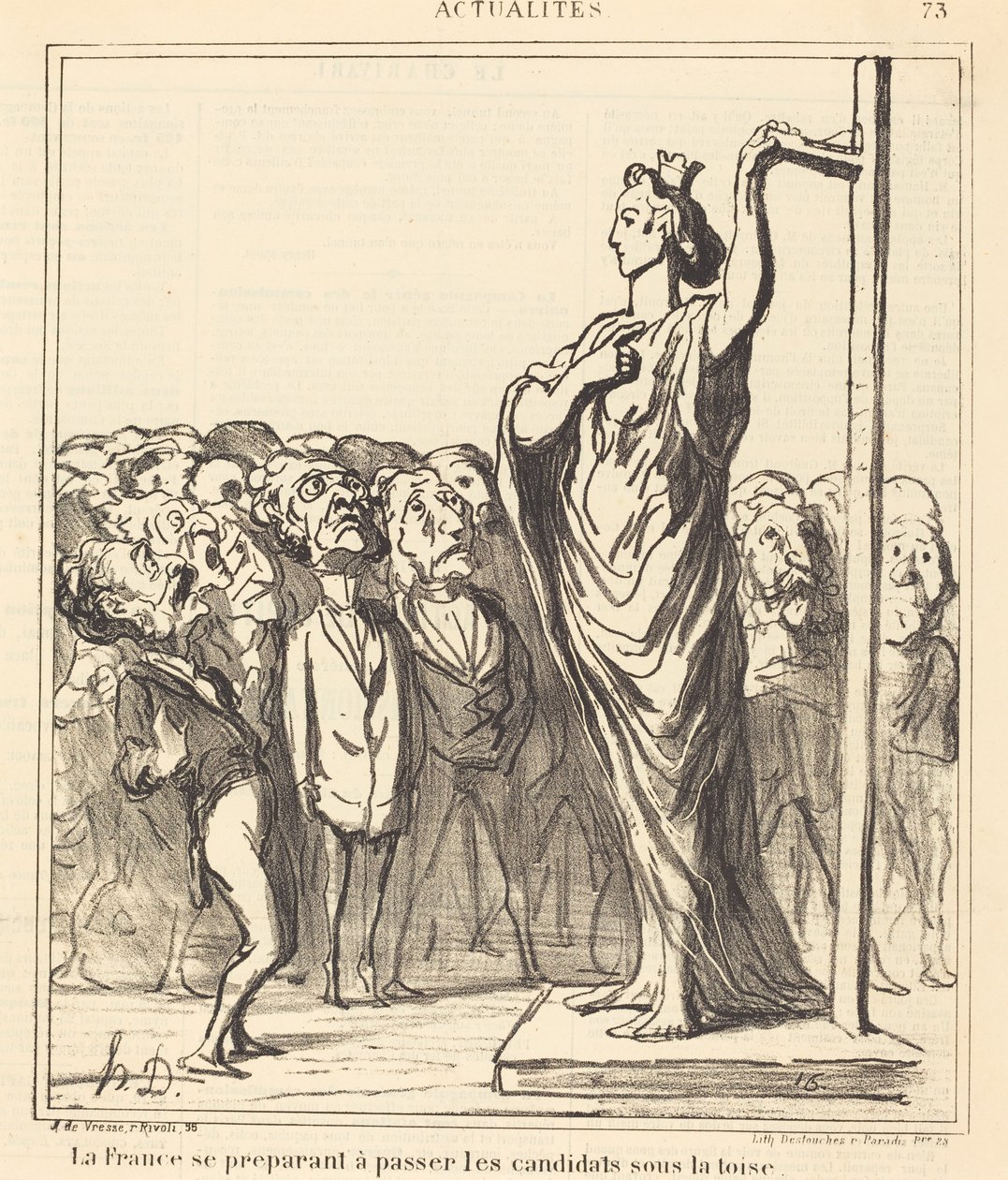 A França preparando-se para passar... de Honoré Daumier