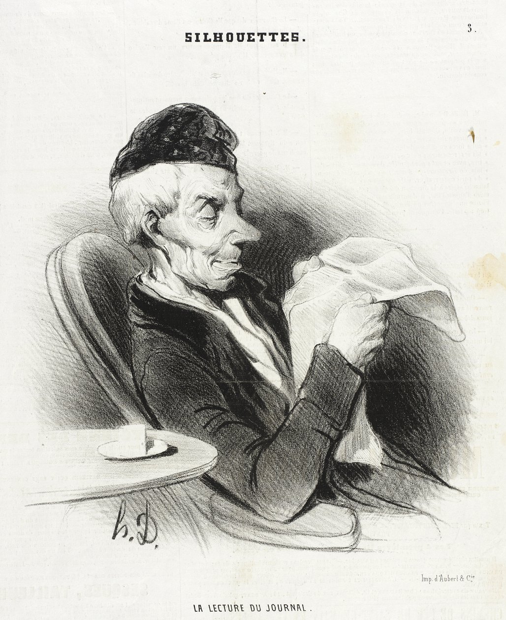 A leitura do jornal de Honoré Daumier