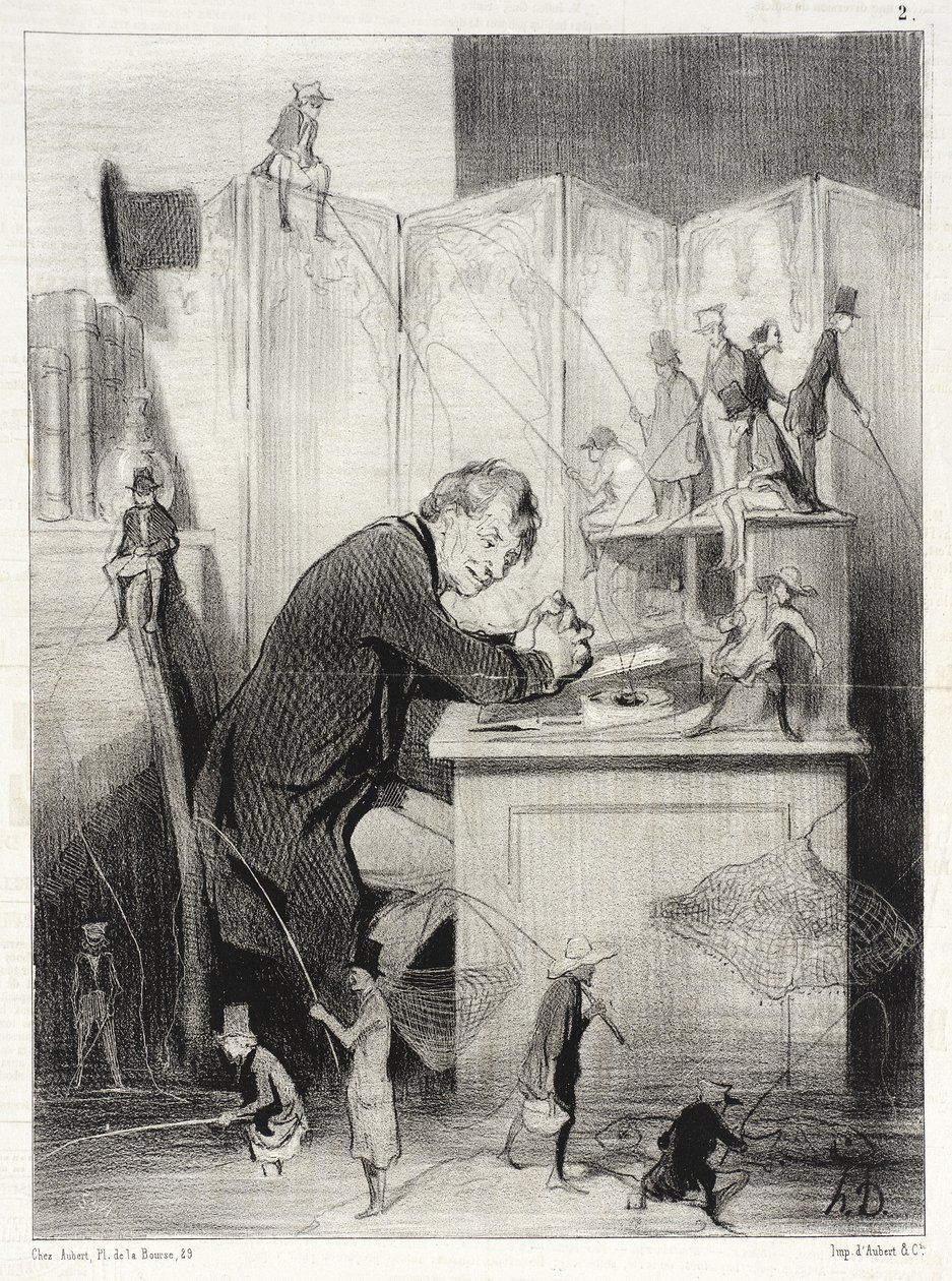 A pesca de Honoré Daumier