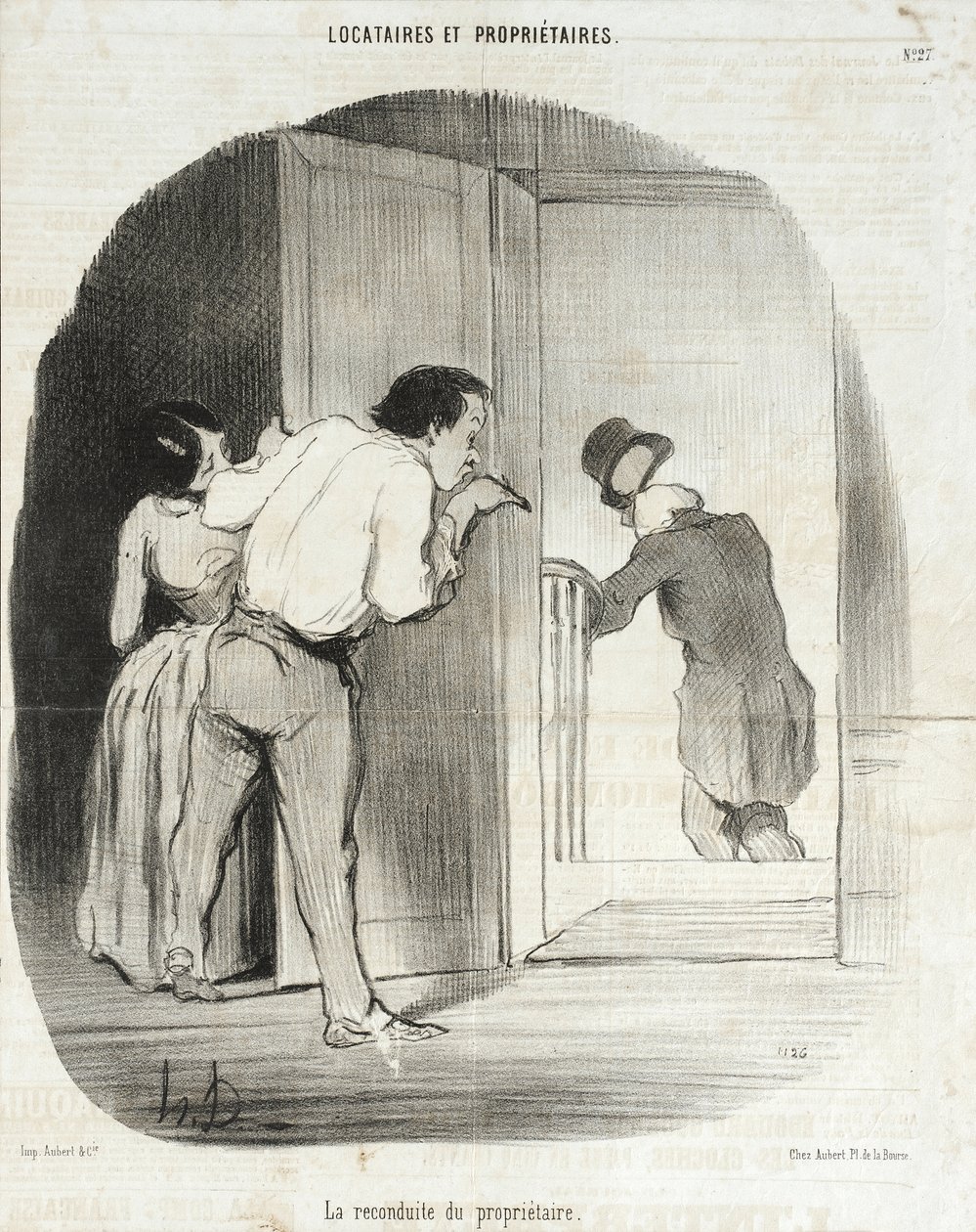 O acompanhamento do proprietário até casa de Honoré Daumier