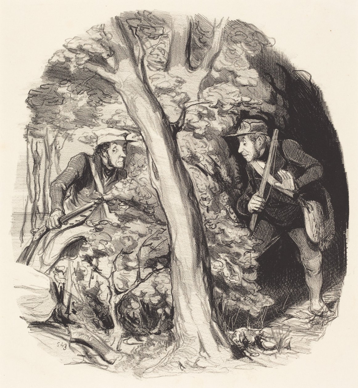 O Encontro na Floresta de Honoré Daumier