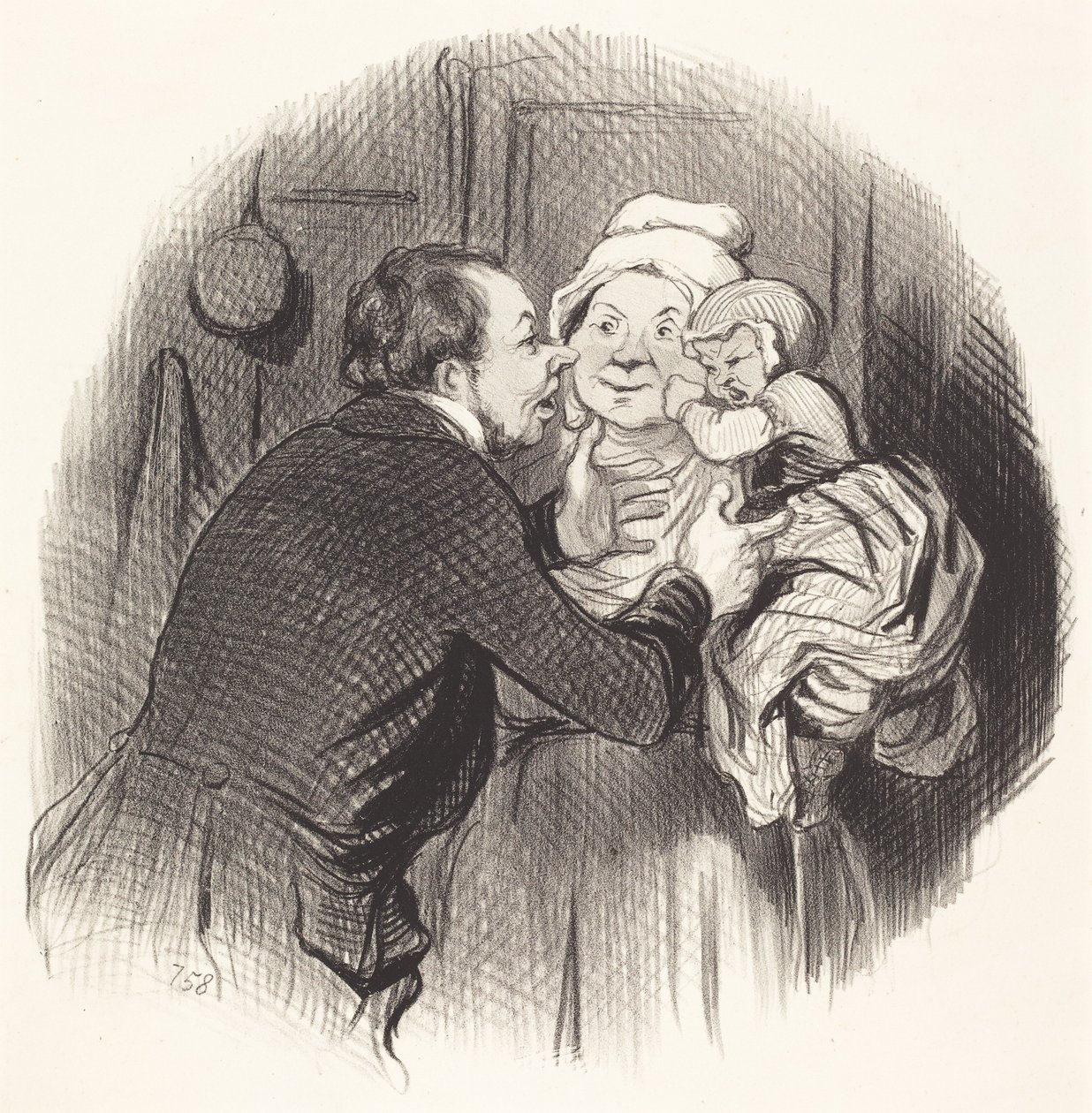 A visita à enfermeira de Honoré Daumier