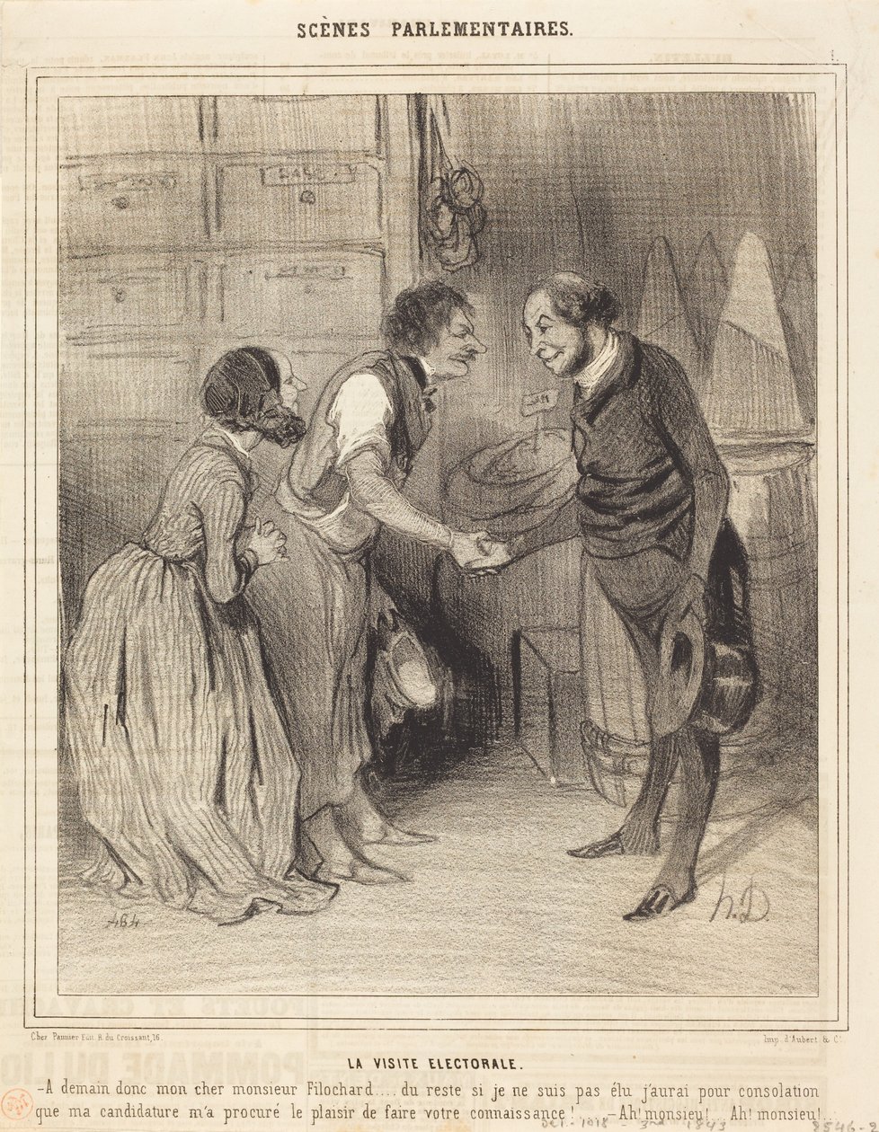 A visita eleitoral de Honoré Daumier