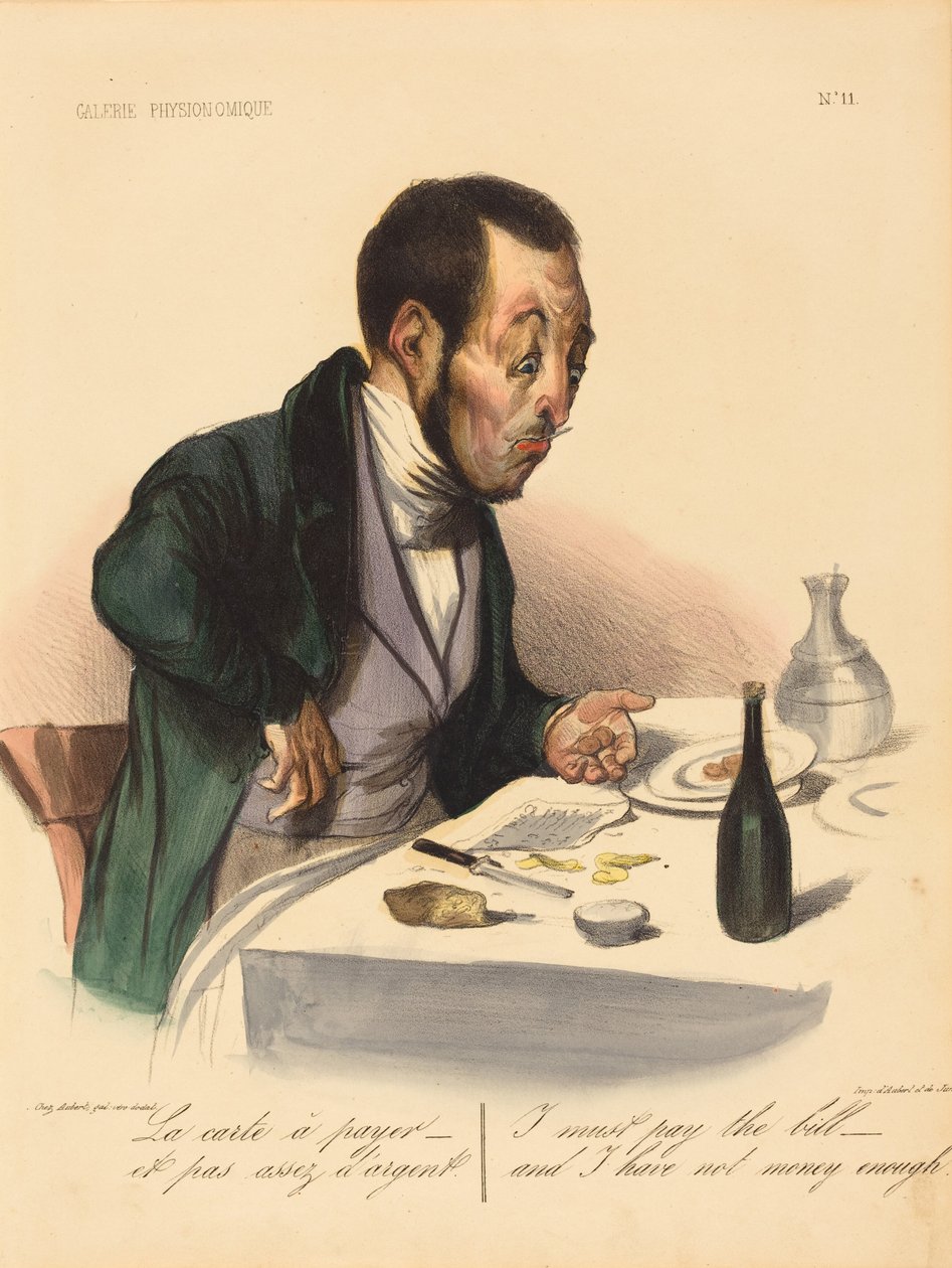A conta a pagar de Honoré Daumier