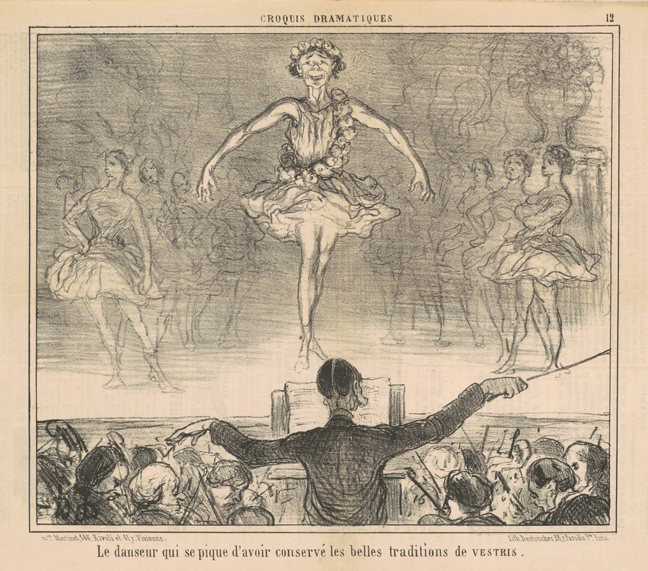 A dançarina que se orgulha de ter mantido... de Honoré Daumier