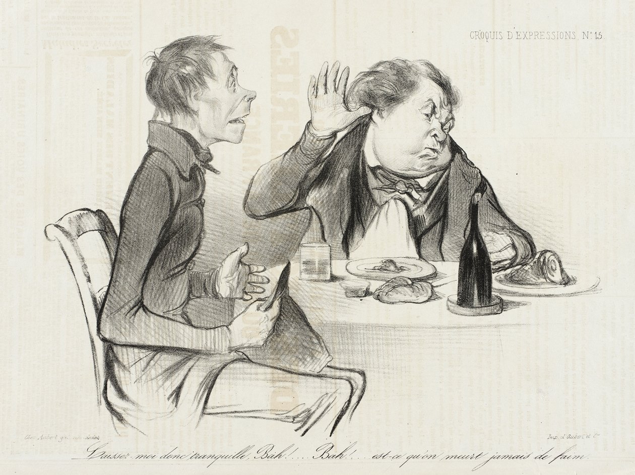 Deixem-me em paz, bah! bah! morre-se alguma vez de fome... de Honoré Daumier
