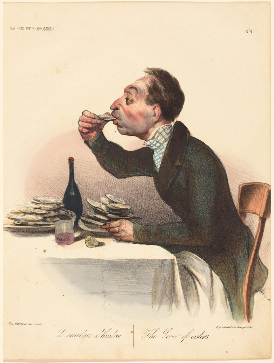 O apreciador de ostras de Honoré Daumier