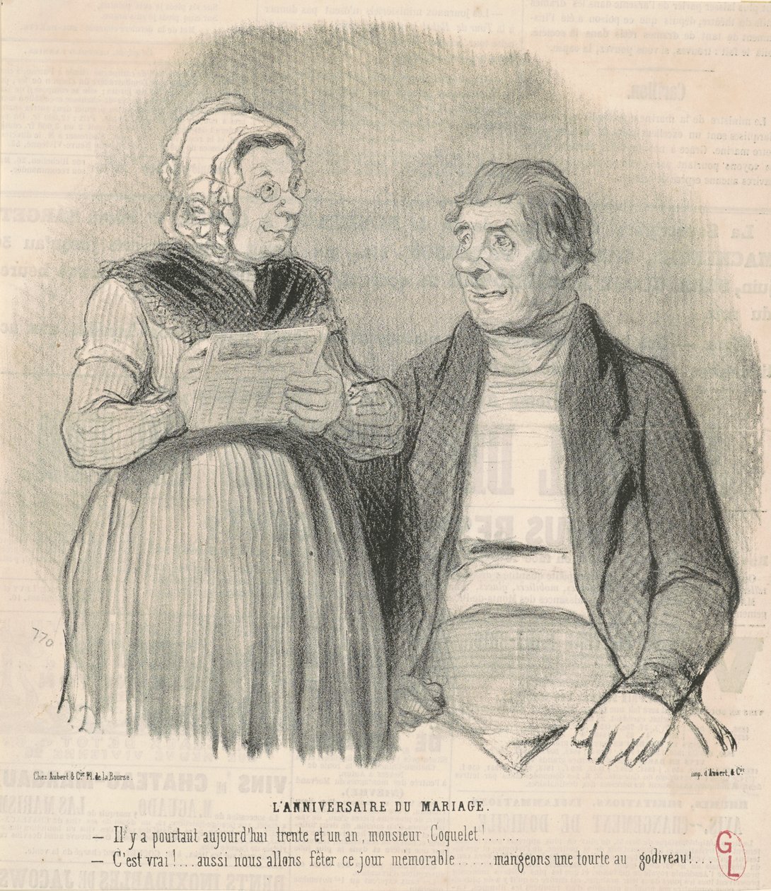 aniversário de casamento de Honoré Daumier