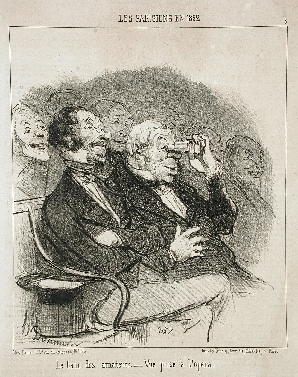 O banco dos amantes de arte de Honoré Daumier