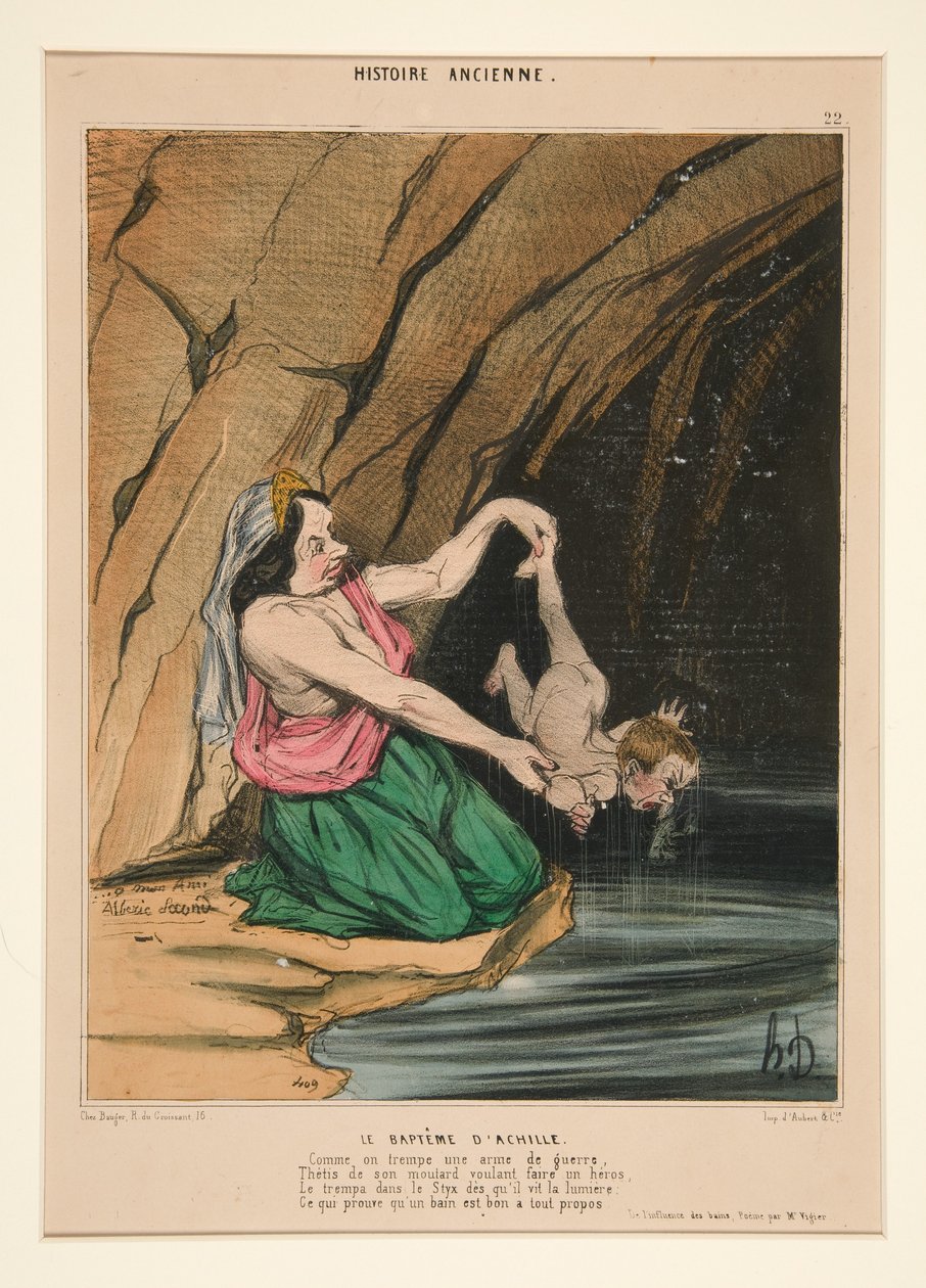 O batismo de Aquiles; de Histoire Ancienne de Honoré Daumier