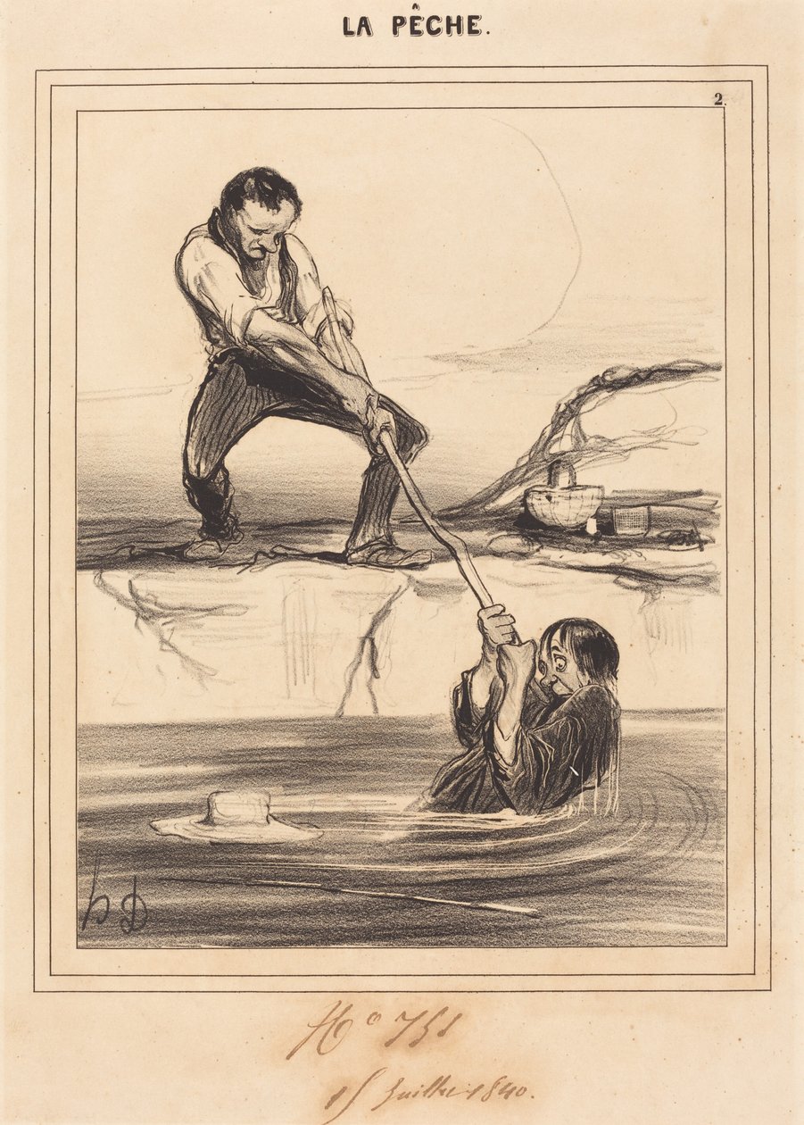 Le Barbillon arrasta... de Honoré Daumier