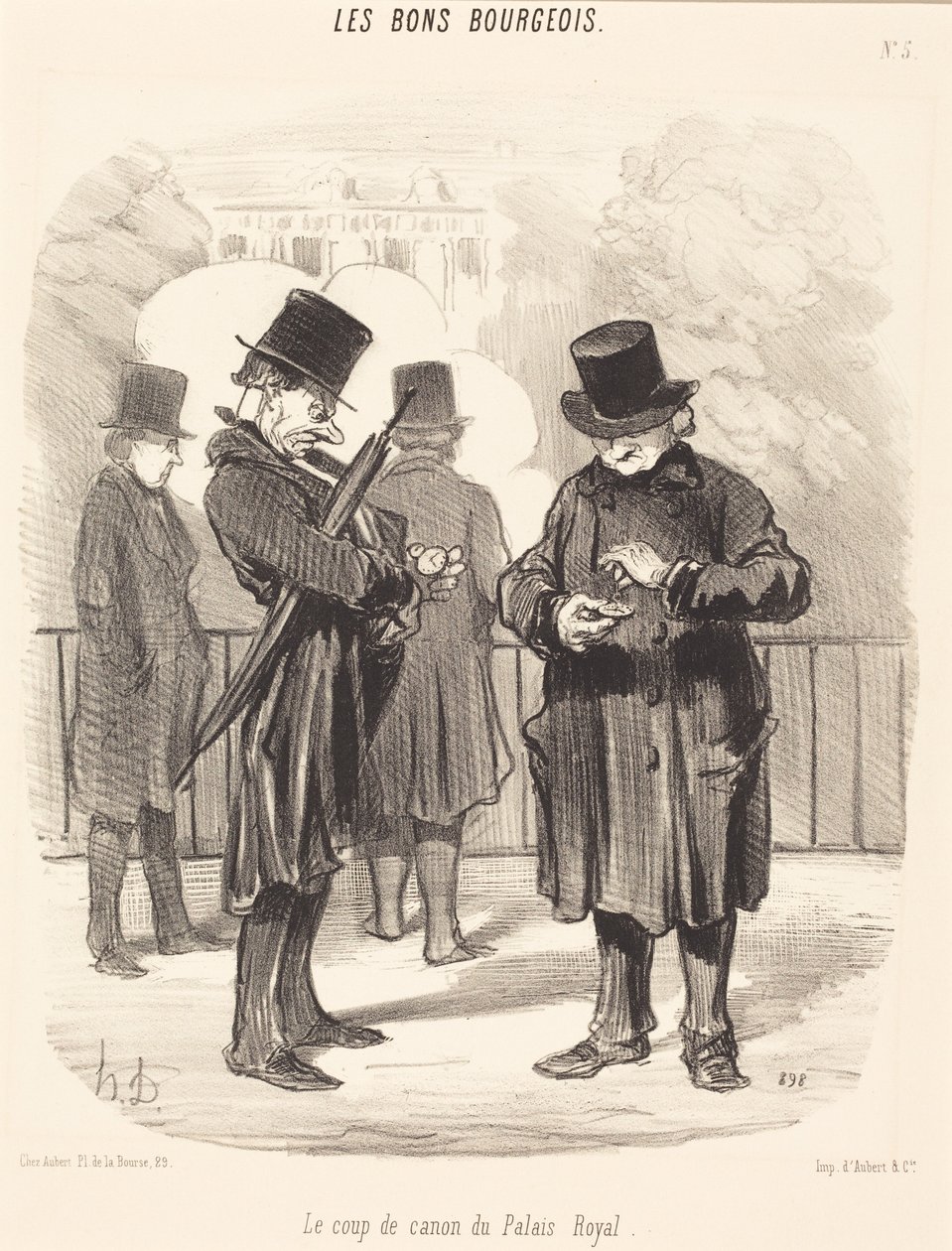 O tiro de canhão do Palais-Royal de Honoré Daumier