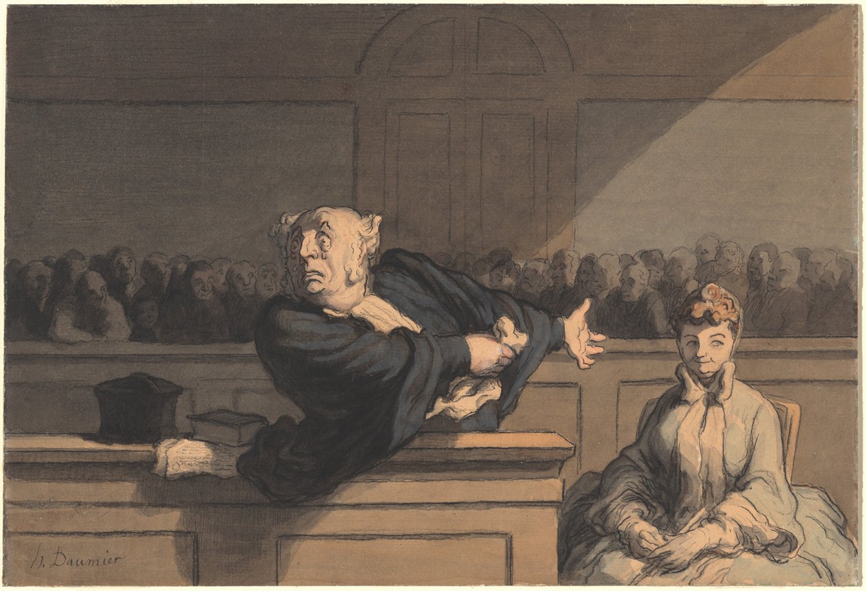 O defensor (advogado de defesa) de Honoré Daumier