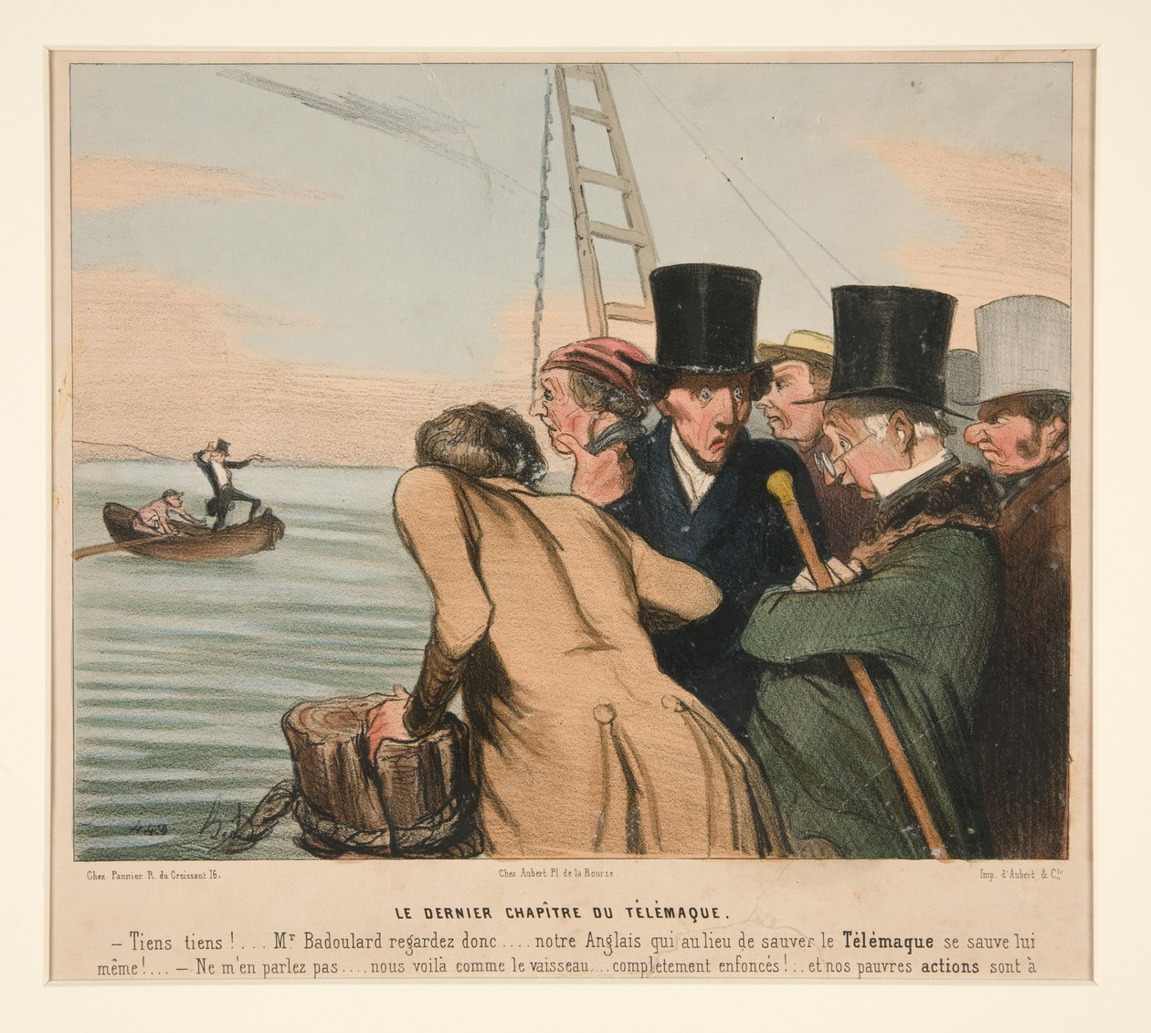 O Último Capítulo do Telémaco, extraído de *La Caricature* (jornal) de Honoré Daumier
