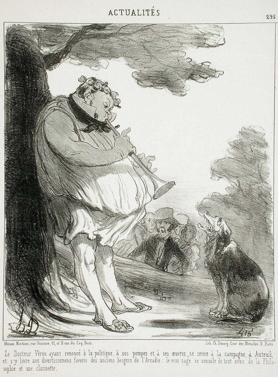 O doutor Véron, tendo renunciado à política... de Honoré Daumier