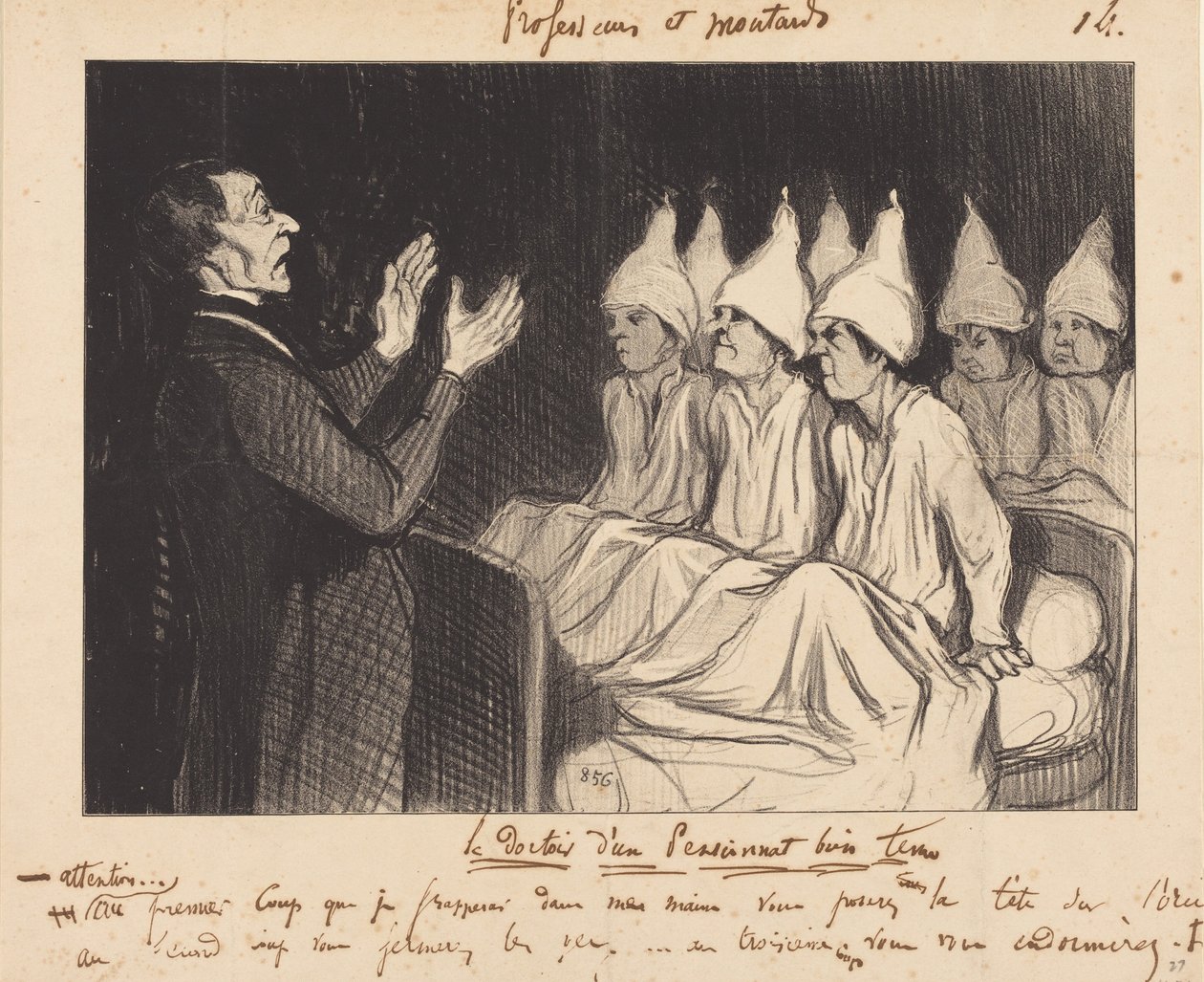 O dormitório de um internato bem administrado de Honoré Daumier
