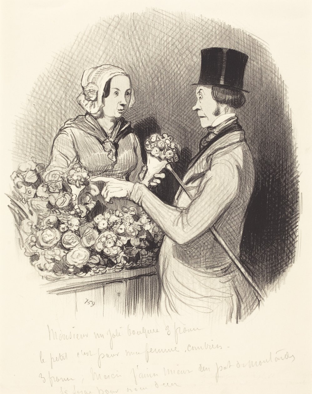 O dia em que é preciso mostrar-se galante de Honoré Daumier