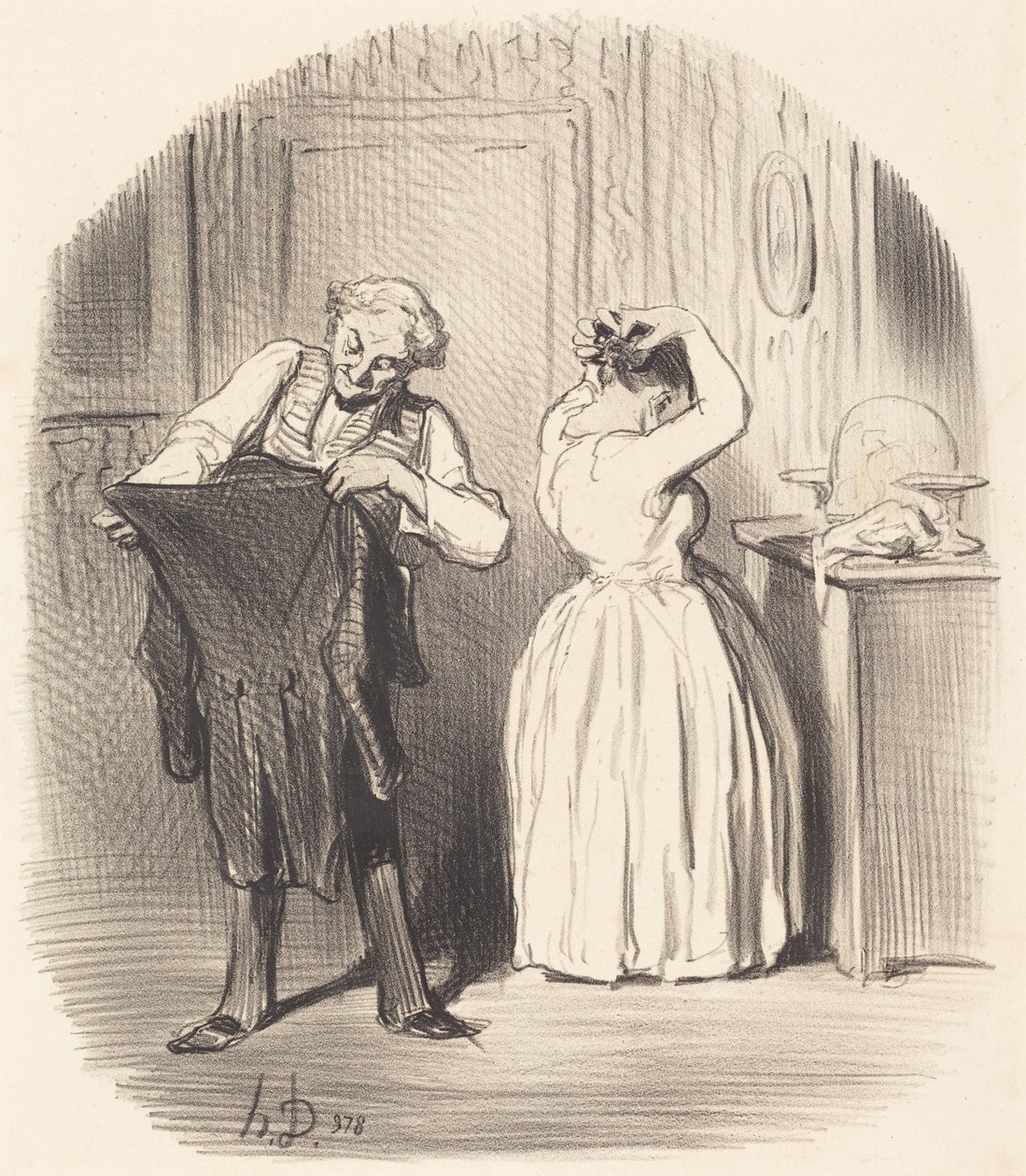 O dia em que se janta em casa do senhor director... de Honoré Daumier