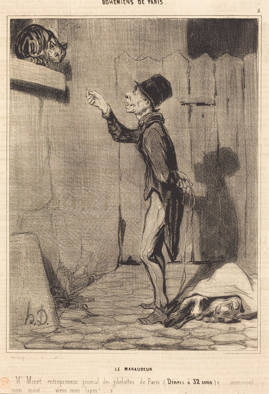 O caçador furtivo de Honoré Daumier