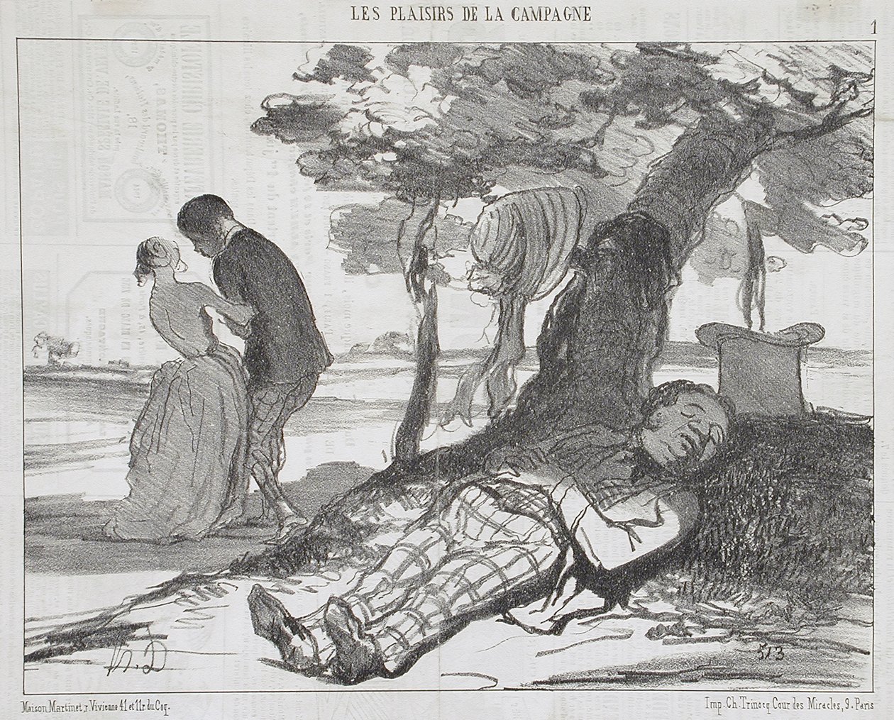 O marido a adormecer de Honoré Daumier