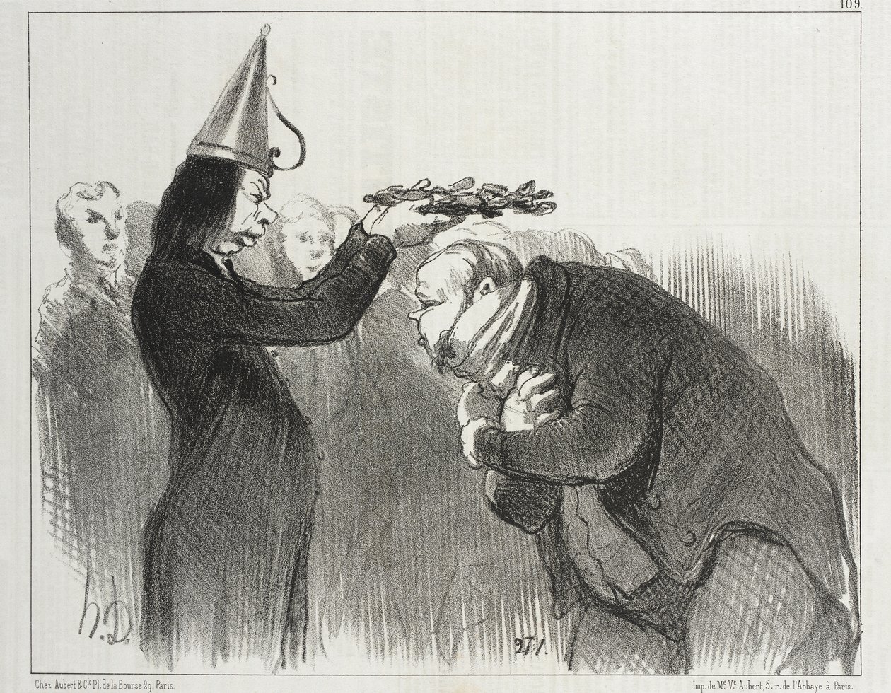 A próxima distribuição de prémios na Académie Française de Honoré Daumier