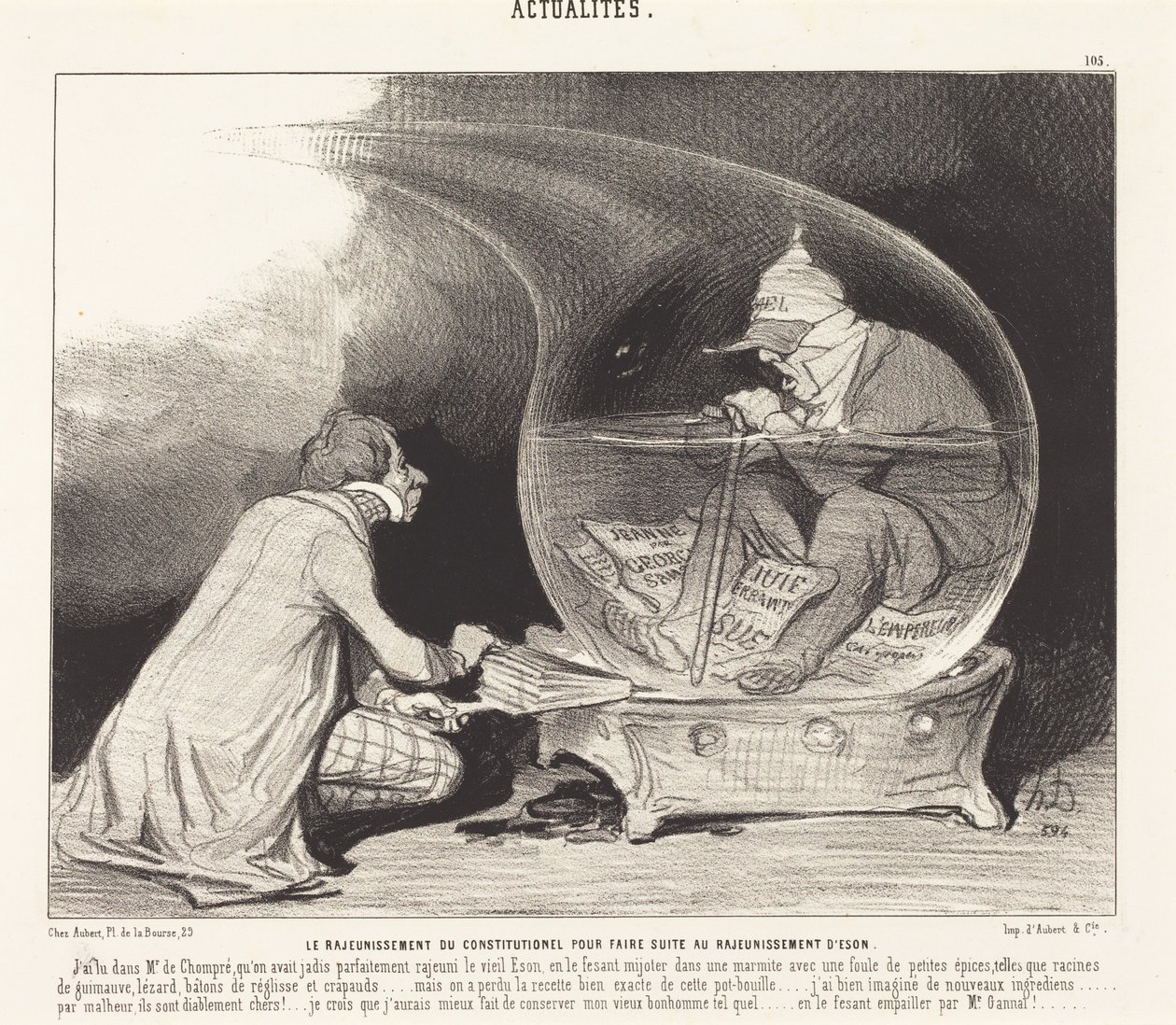 O rejuvenescimento do Constitutionnel de Honoré Daumier