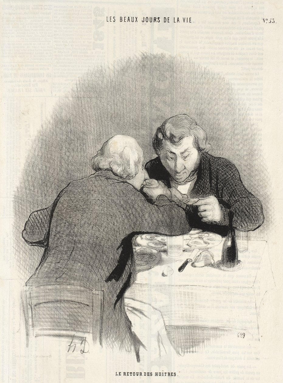 O regresso das ostras de Honoré Daumier