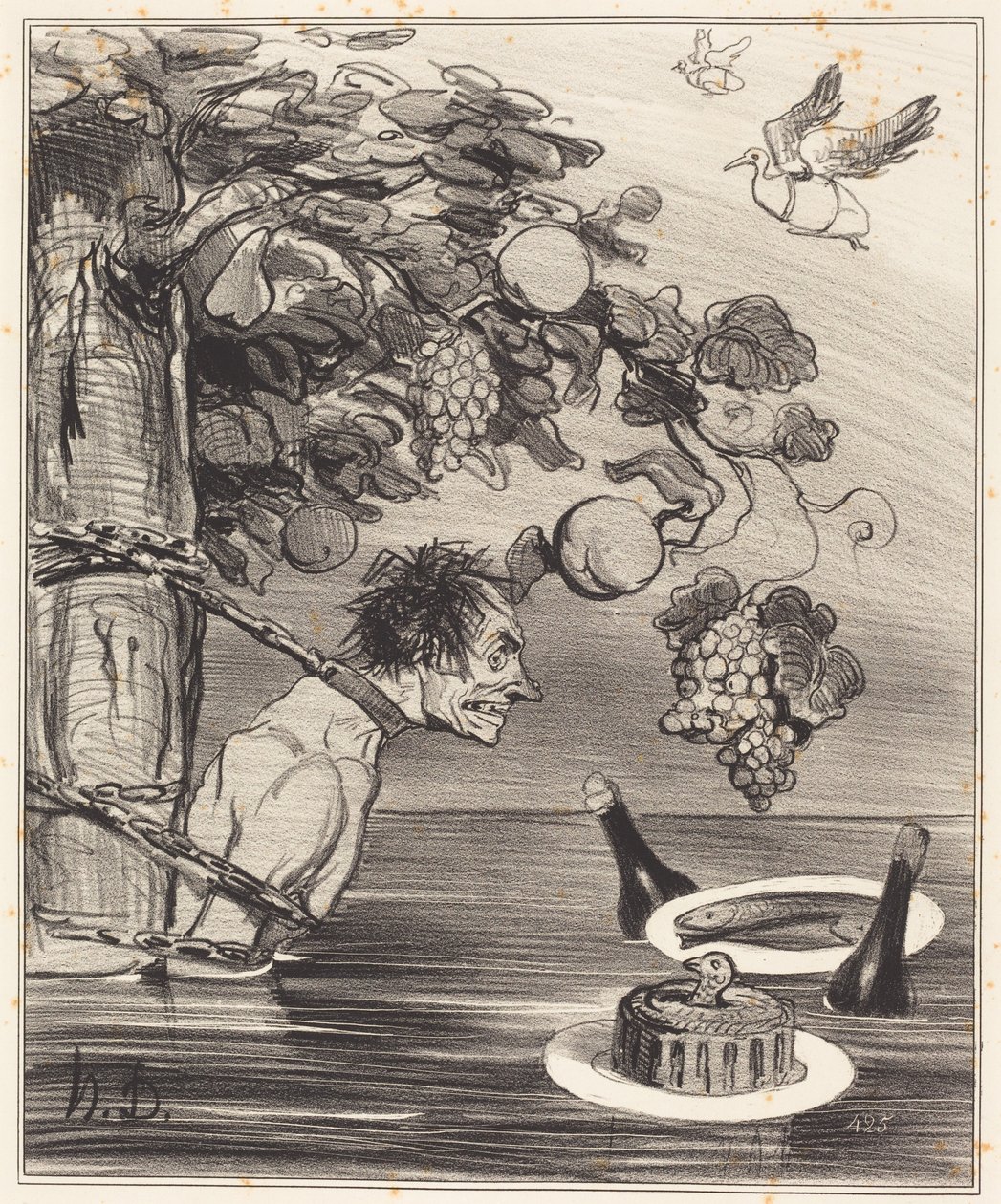 O suplício de Tântalo de Honoré Daumier