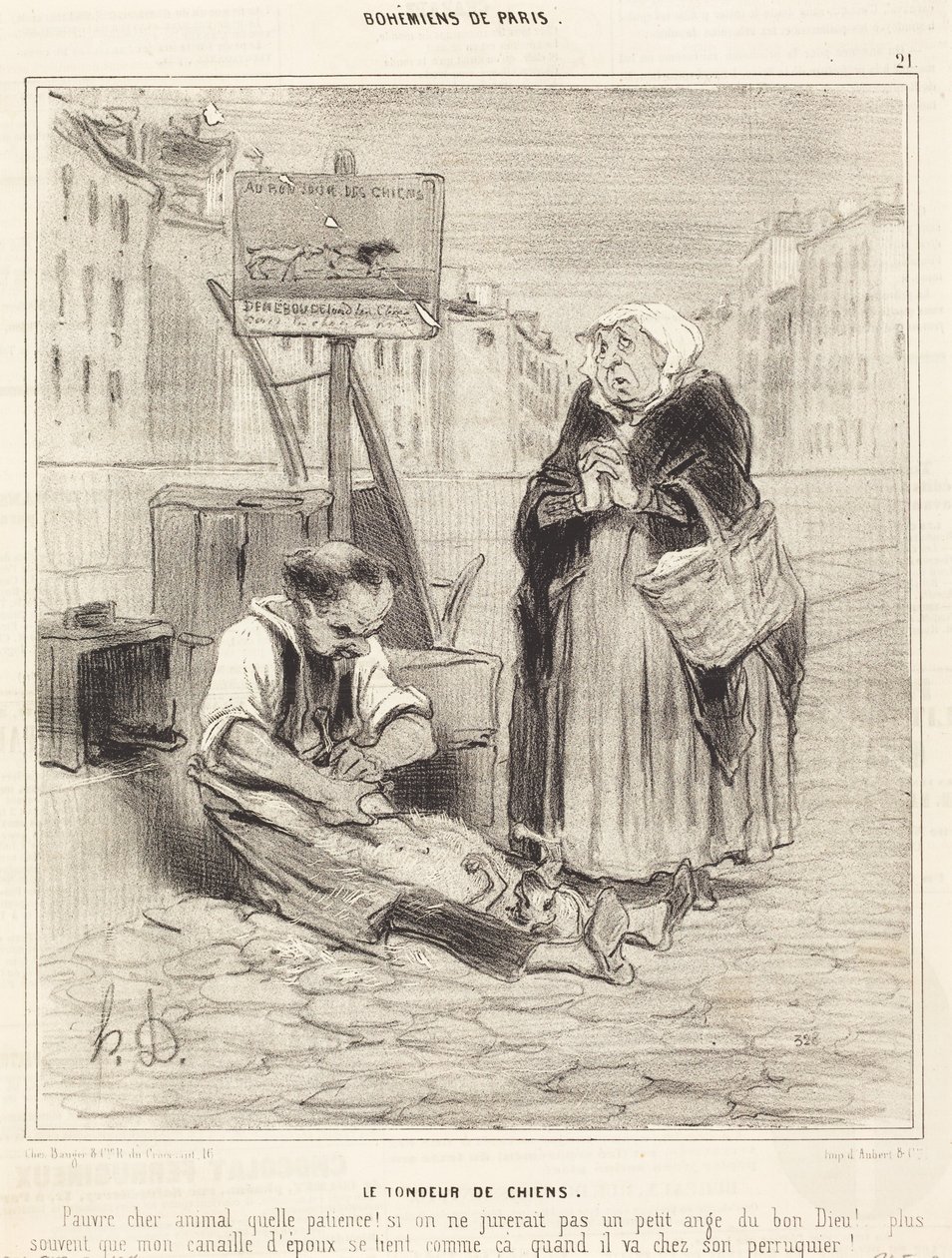 O tosquiador de cães de Honoré Daumier