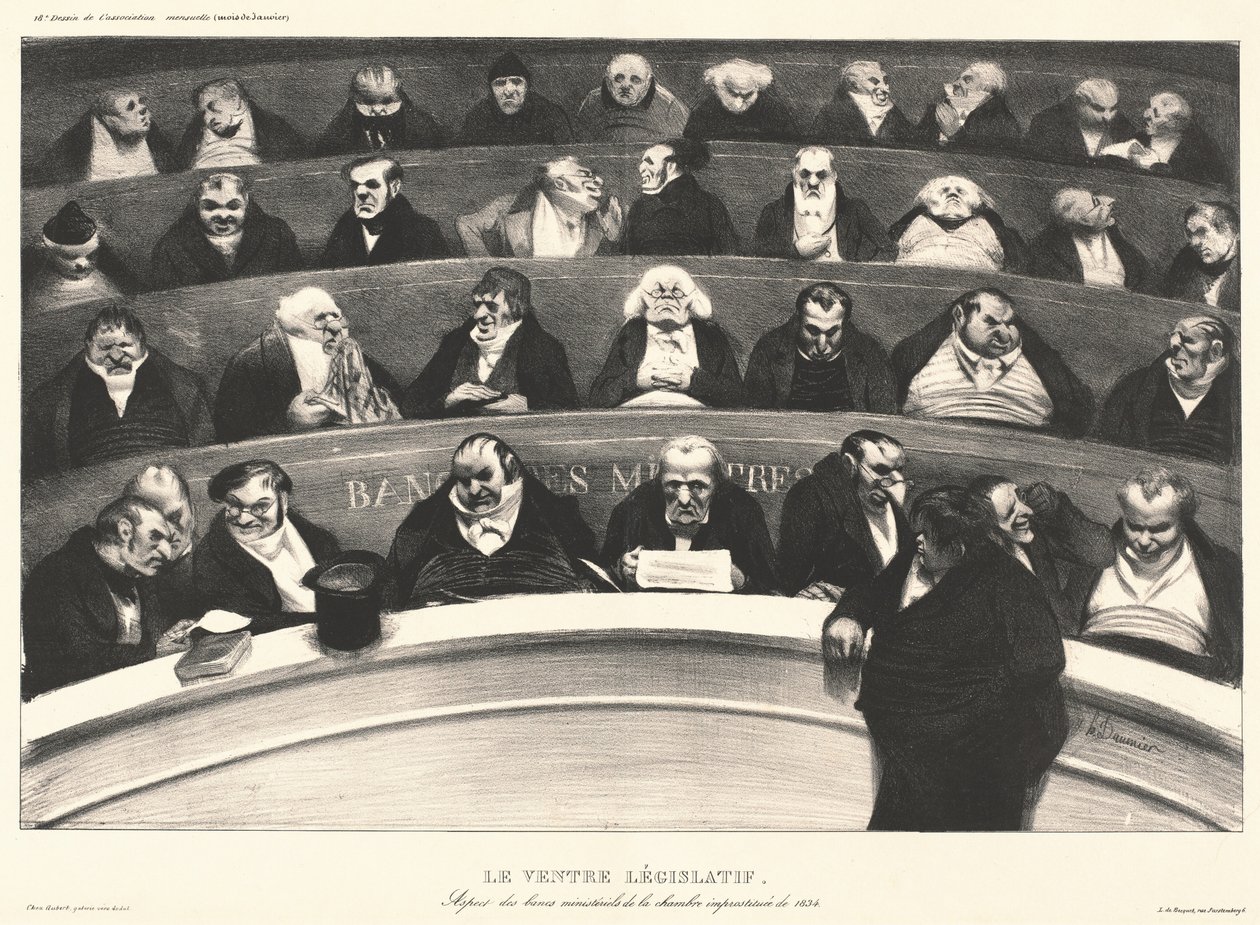 Le Ventre Législatif (A Barriga Legislativa) de Honoré Daumier