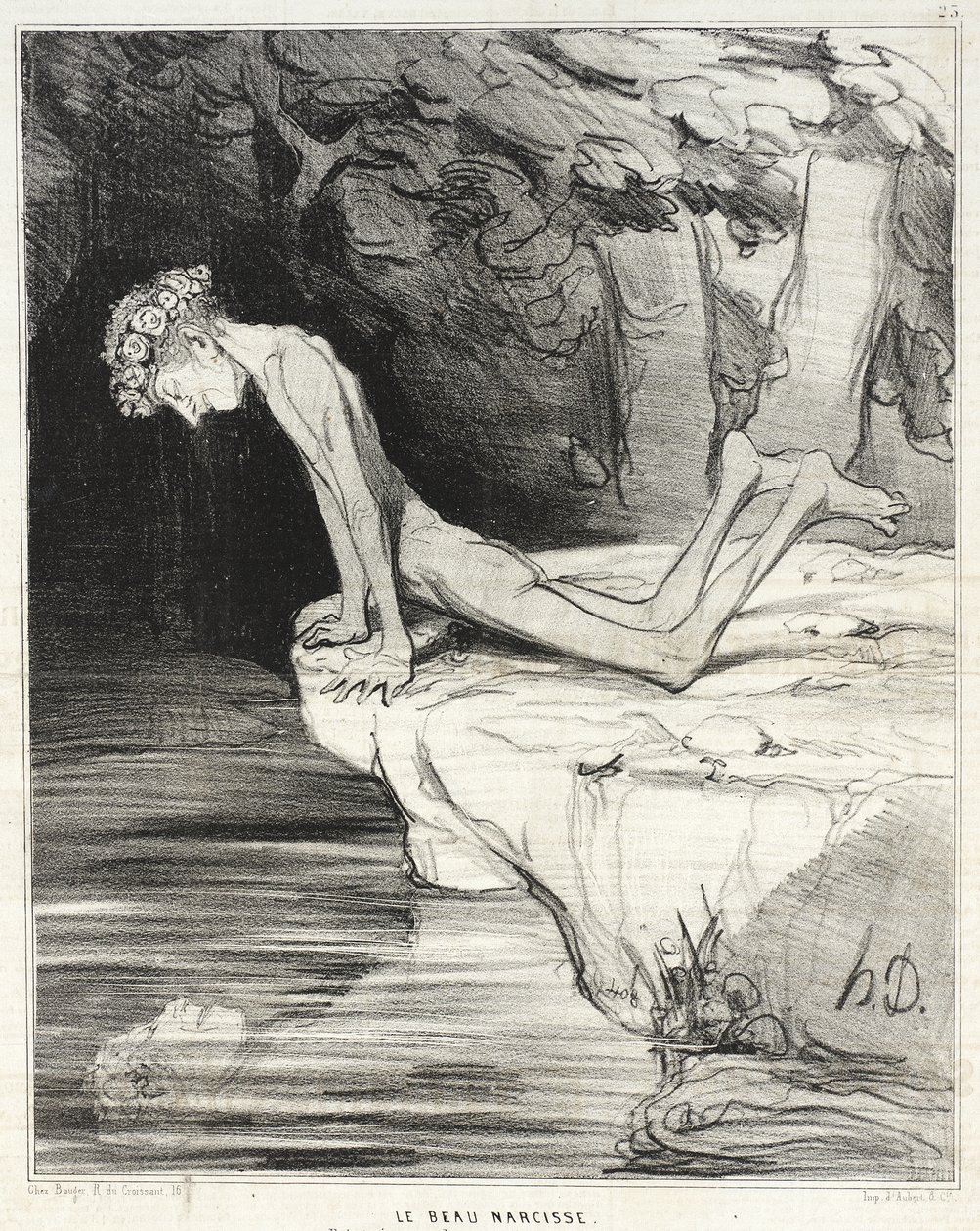 O belo Narciso de Honoré Daumier