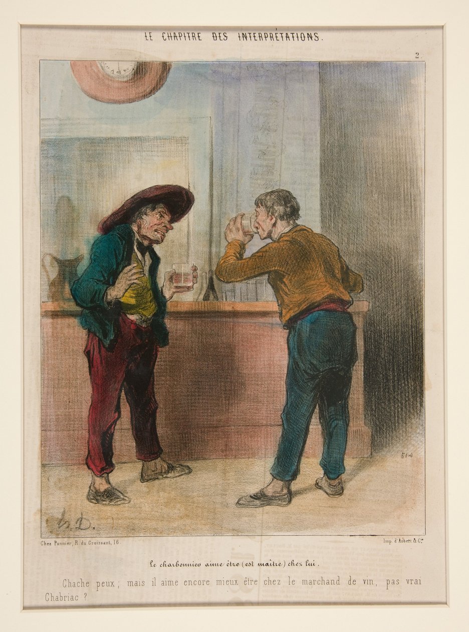 O carvoeiro gosta de ser (é o dono) da sua casa, extraído de «O Capítulo das Interpretações» de Honoré Daumier
