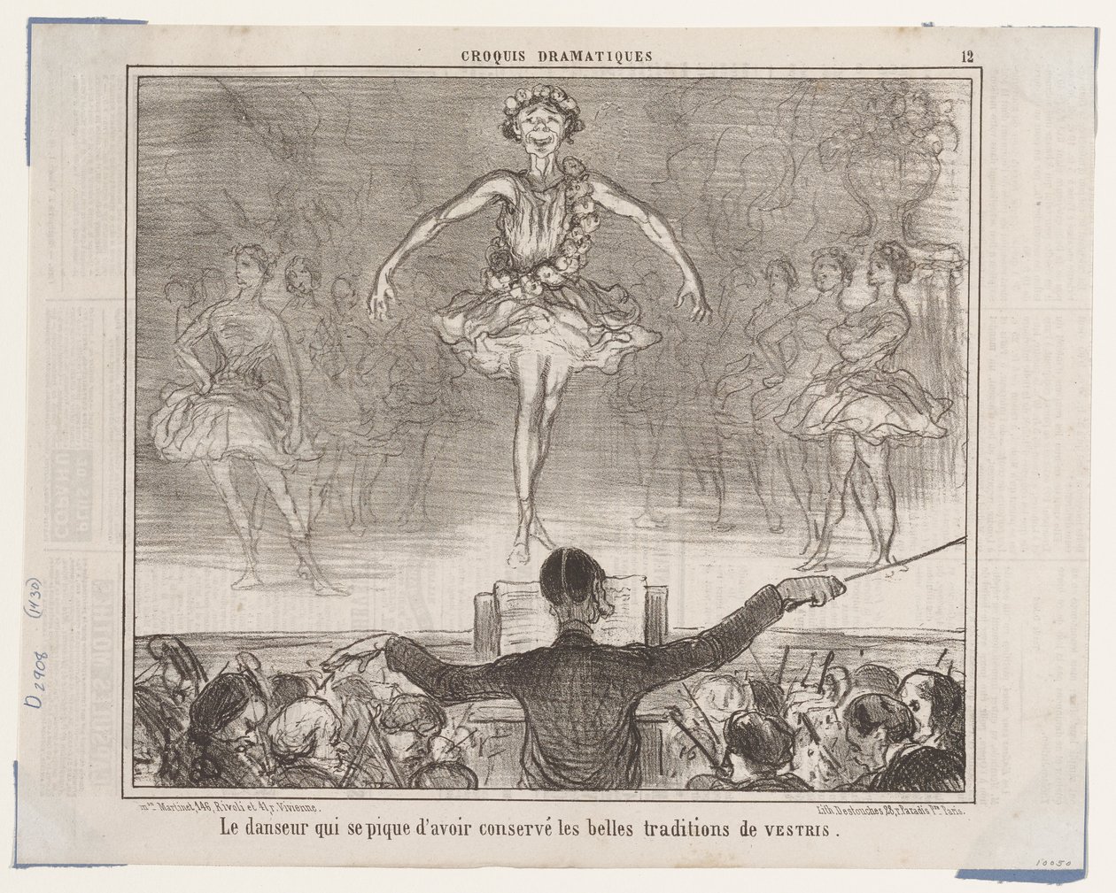 O bailarino que se orgulha de si próprio... (Esboços dramáticos), de Le Charivari de Honoré Daumier