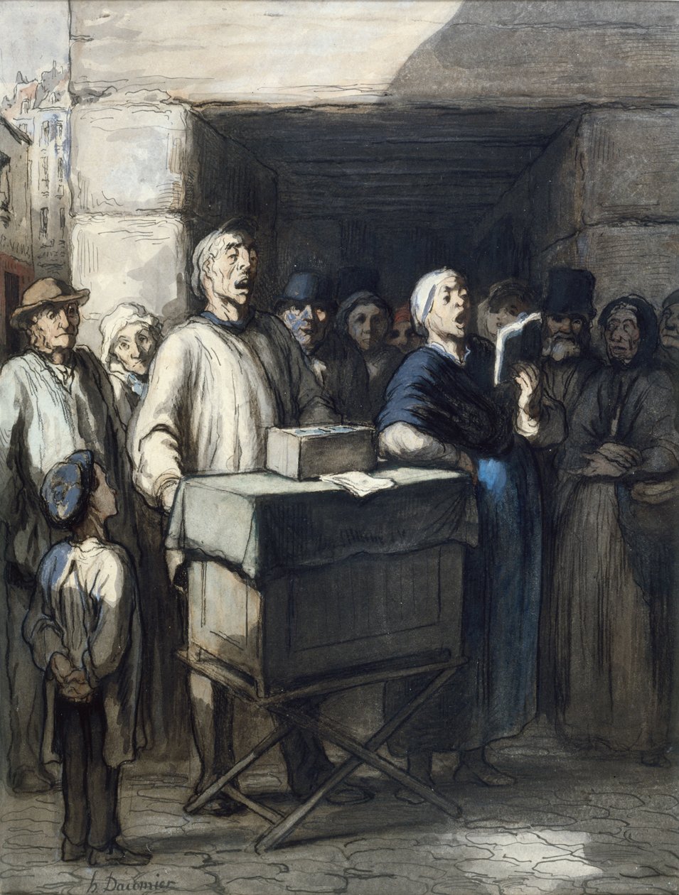 O tocador de gaita de foles de Honoré Daumier
