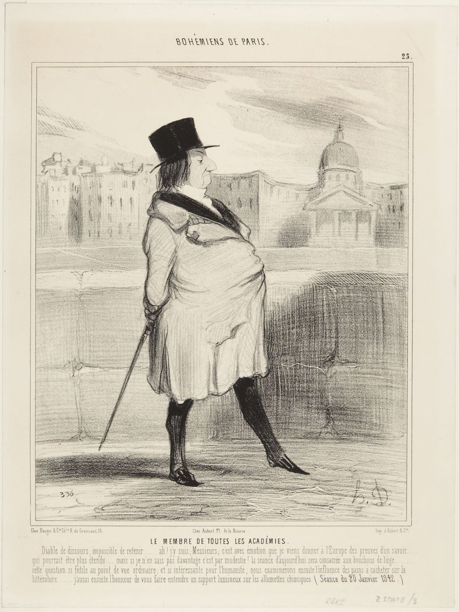 O membro de todas as academias de Honoré Daumier