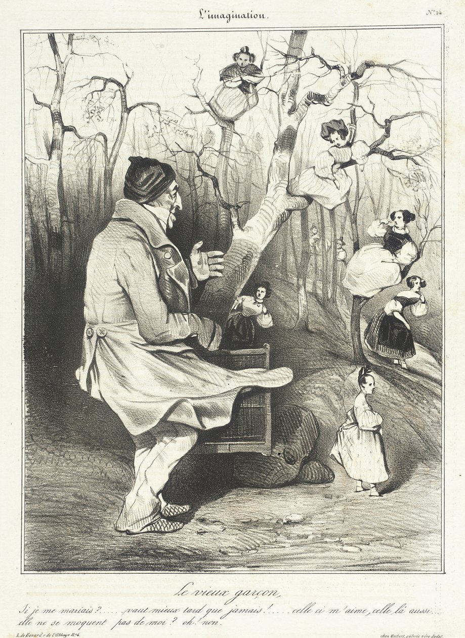 O velho solteirão de Honoré Daumier