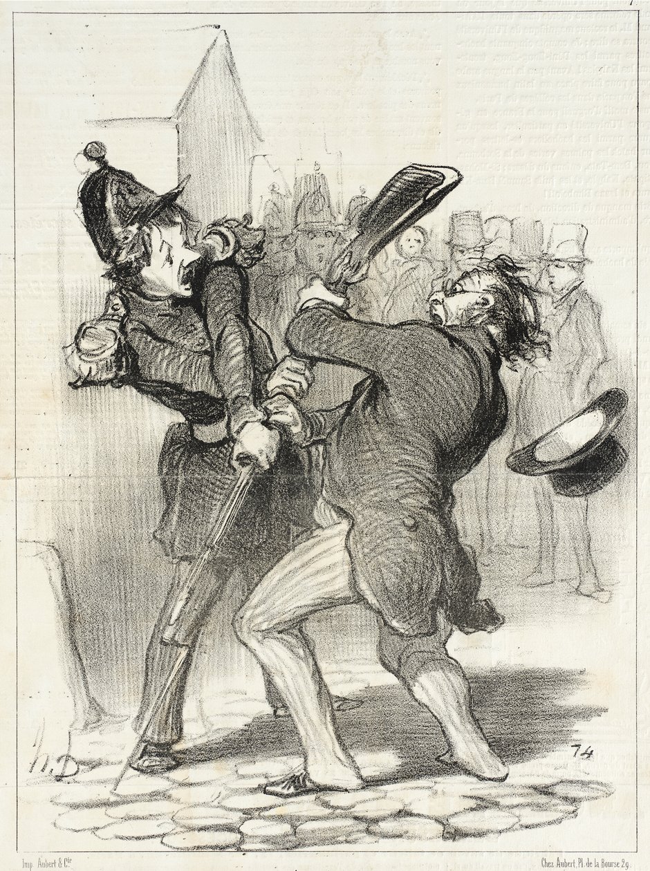 Os amigos da paz - Resultado dos discursos de Coquerel... de Honoré Daumier