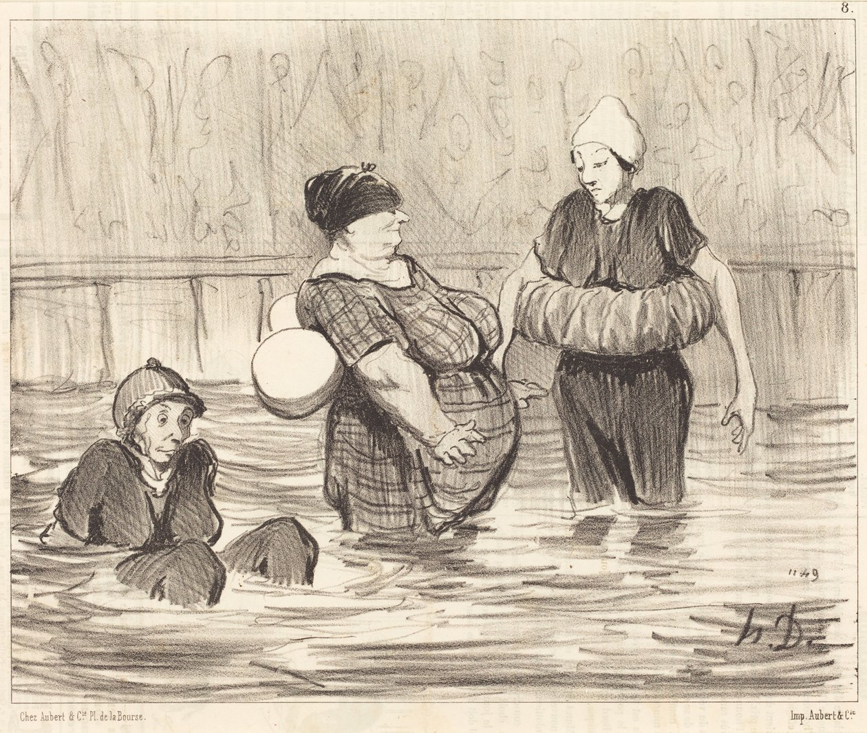 As Banhistas Prudentes de Honoré Daumier
